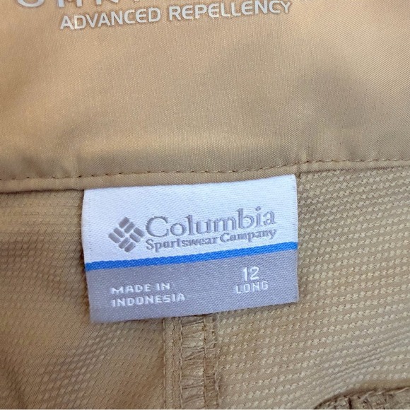 Columbia Womens Kestrel Trail Convertible Pants Size 12 Long Tan Omni Shield NWT - Picture 3 of 6
